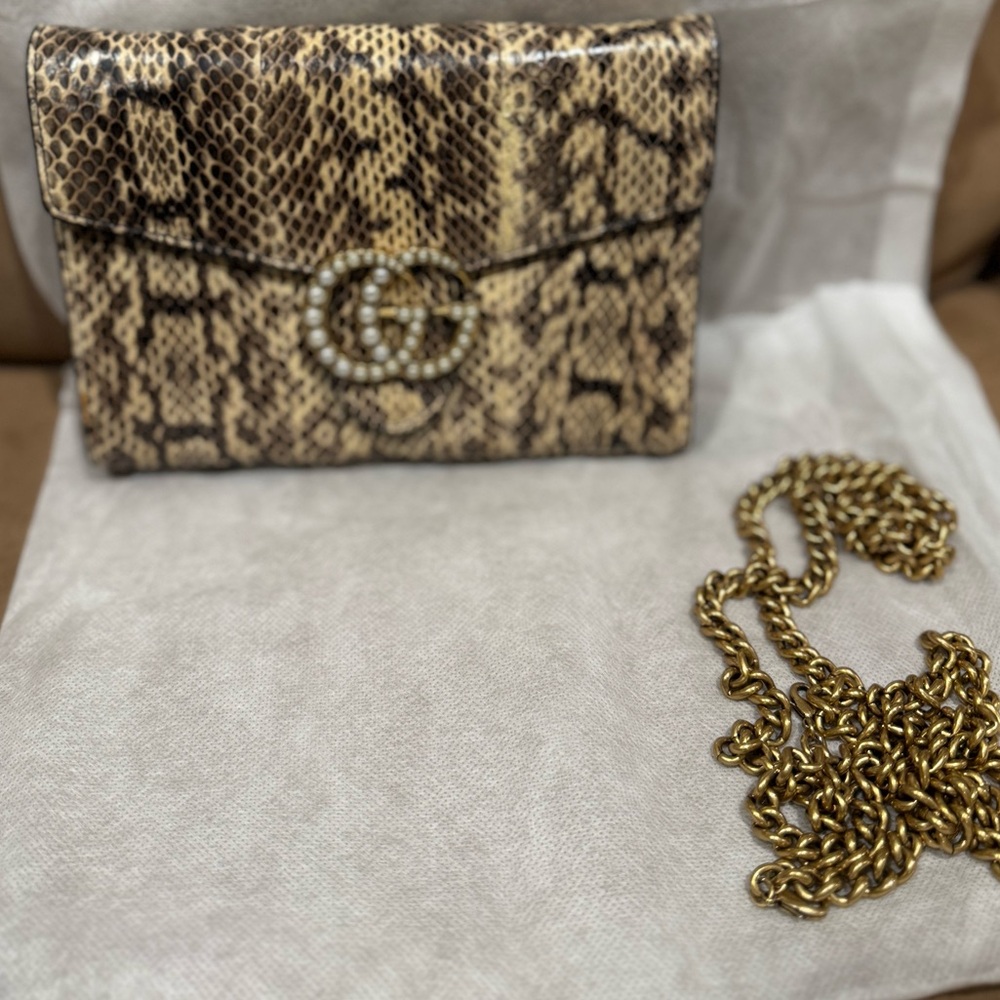 Gucci GG Marmont Python WOC - Picture 13 of 13